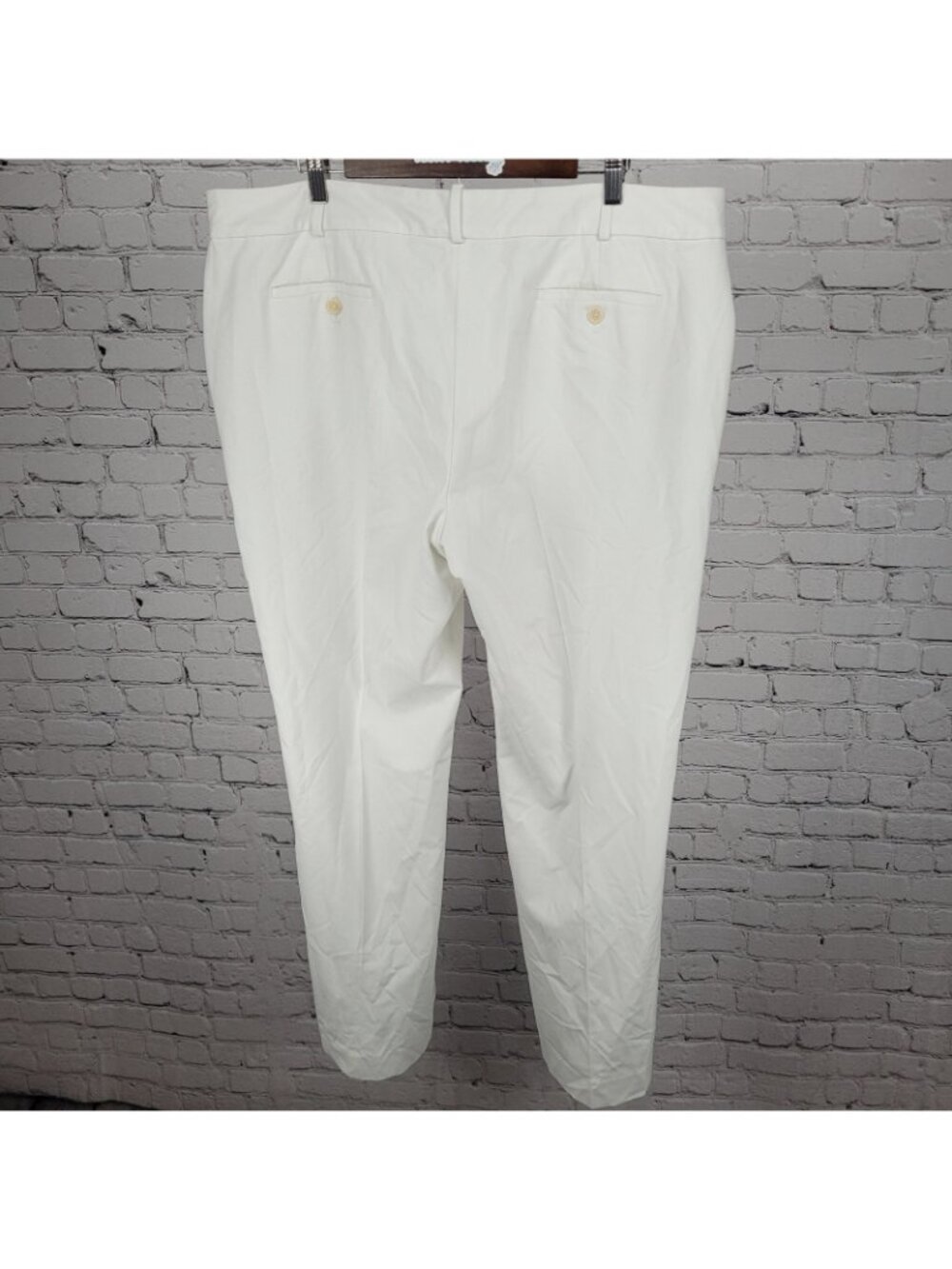 Talbots White Signature High Rise Straight Leg Lined Chino Pants 20L (41x34) - Picture 2 of 14